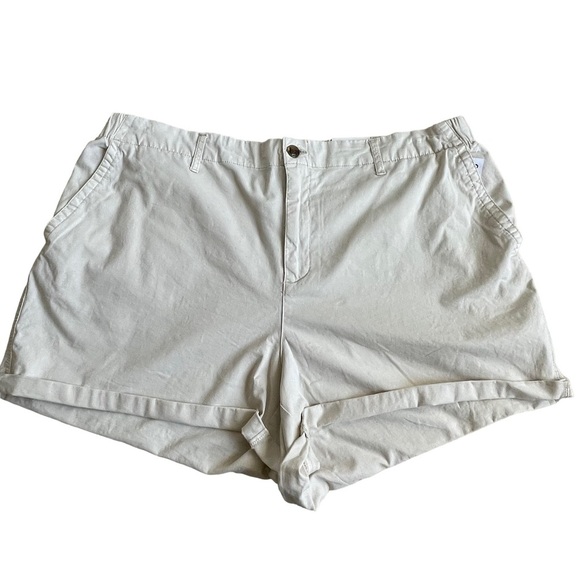 Old Navy Women’s OG Chino Shorts Plus Size 3X High Waist  Versatile Slouchy - Picture 1 of 10